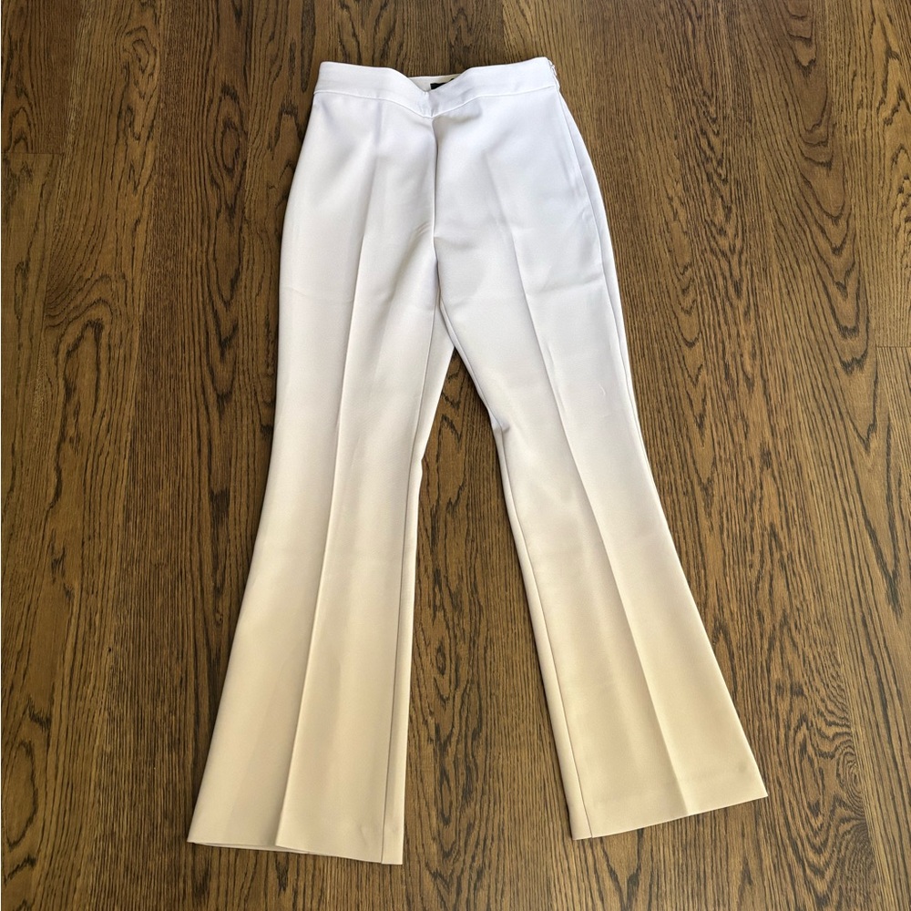 Ann Taylor Tan Crepe Flare Pants